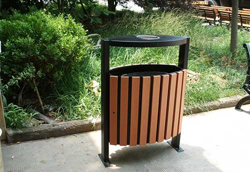 發貨廣州從化區，再獲好評的鋼木垃圾桶廠家