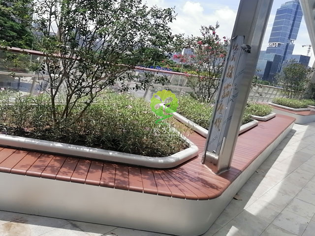 不銹鋼花池坐凳美化深圳前?？缃止珗@G9天橋城市戶外景觀